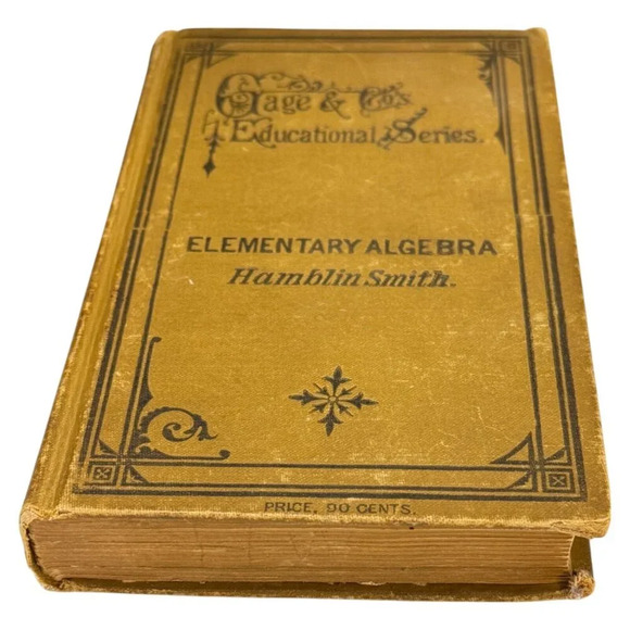 Elementary Algebra J Hamblin Smith Book HC Gage Text 1877 8th Print Canada - Picture 15 of 16
